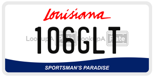 106GLT  license plate in LA