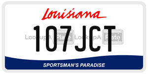 107JCT  license plate in LA