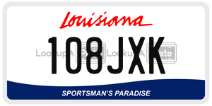108JXK  license plate in LA