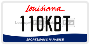 110KBT  license plate in LA