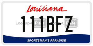 111BFZ  license plate in LA
