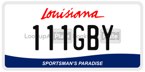 111GBY  license plate in LA