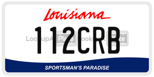 112CRB license plate in Louisiana