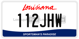 112JHW  license plate in LA