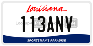 113ANV  license plate in LA