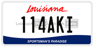114AKI license plate in Louisiana