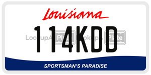 114KDD  license plate in LA