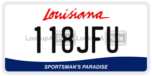 118JFU  license plate in LA
