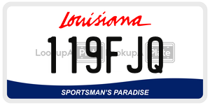 119FJQ  license plate in LA