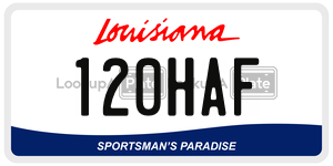 120HAF  license plate in LA