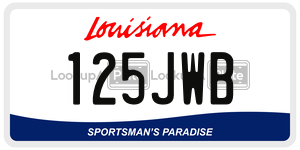 125JWB  license plate in LA