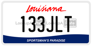 133JLT  license plate in LA