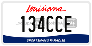 134CCE  license plate in LA