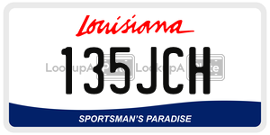 135JCH  license plate in LA