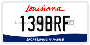 139BRF  license plate in LA