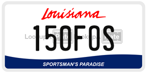150FOS  license plate in LA