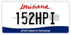 152HPI license plate in Louisiana