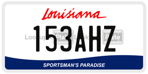 153AHZ  license plate in LA