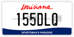 155DLQ  license plate in LA