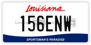 156ENW license plate in Louisiana