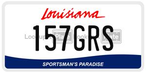 157GRS license plate in Louisiana