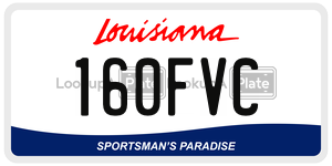 160FVC  license plate in LA