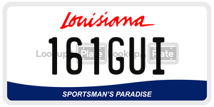 161GUI license plate in Louisiana
