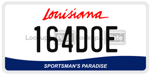 164DOE  license plate in LA
