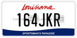 164JKR  license plate in LA