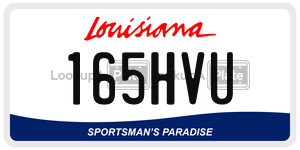 165HVU  license plate in LA
