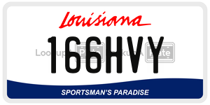 166HVY  license plate in LA