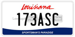 173ASC license plate in Louisiana