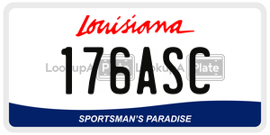 176ASC license plate in Louisiana