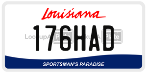 176HAD license plate in Louisiana