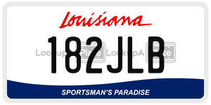 182JLB  license plate in LA