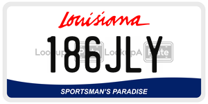 186JLY  license plate in LA