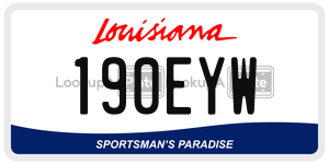 190EYW  license plate in LA