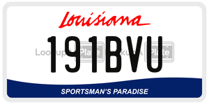191BVU  license plate in LA