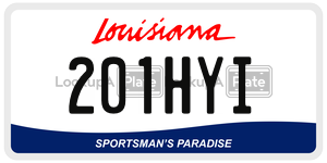 201HYI  license plate in LA