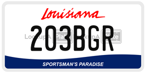 203BGR  license plate in LA