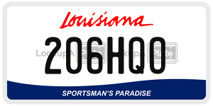 206HQO  license plate in LA