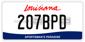 207BPD  license plate in LA