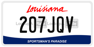207JQV  license plate in LA