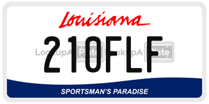 210FLF  license plate in LA