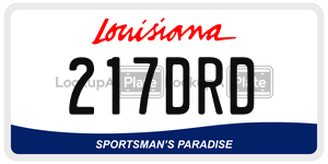217DRD  license plate in LA