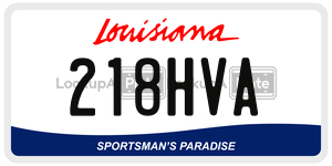 218HVA  license plate in LA