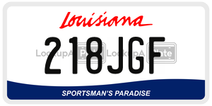 218JGF  license plate in LA