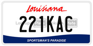 221KAC  license plate in LA