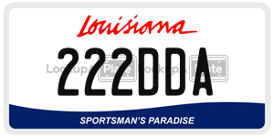 222DDA  license plate in LA