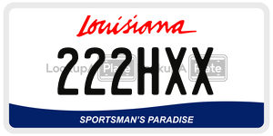 222HXX  license plate in LA